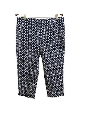 Talbots Crop Pants Size 16P Blue White Patterned